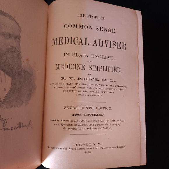 The Peoples Common Sense Medical Adviser RV Pierce Seventeenth Edition 1888 VTG - Picture 8 of 11